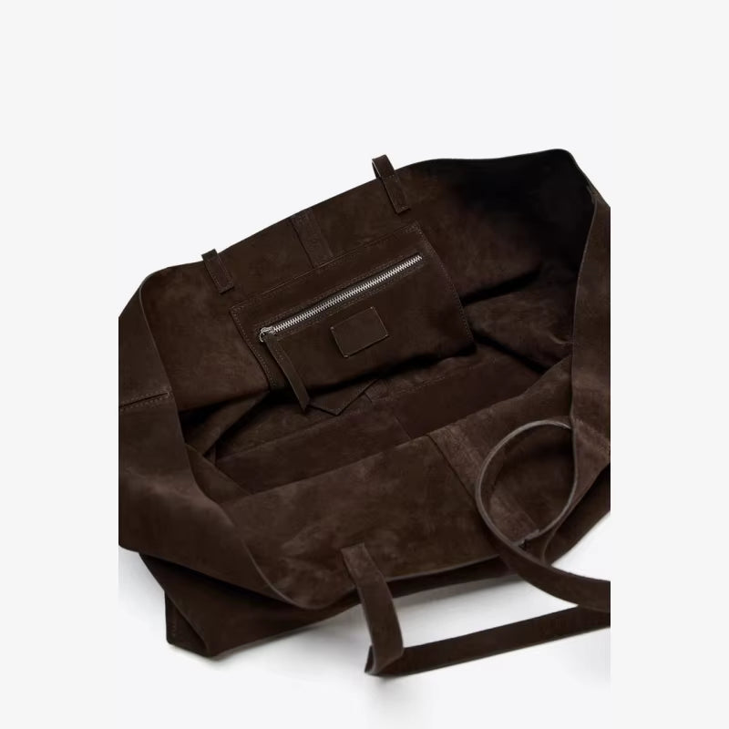 WOMEN'S LARGE SUEDE BAG, Luxury Designer New Tote Bag for Everyday Style, Large Capacity Fashion Shoulder Handbag for Ladies