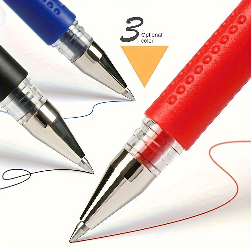 18pcs (3 Pens + 15 Refills) Gel Pen Set School Supplies Black Blue Red Ink Color 0.5Mm Ballpoint Pen Kawaii Pen Student School Office Stationery Beauty Fashion