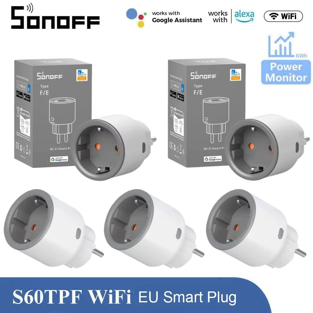 S60 EU  Wifi Socket Smart Wifi Plug with Energy Monitoring Remote Control Timer Voice Control Smart Scene
