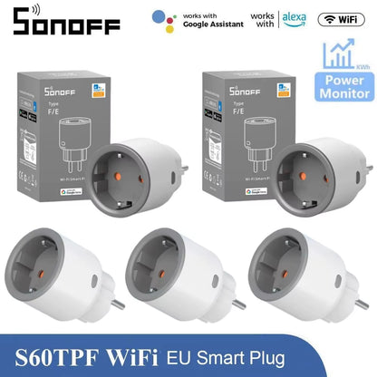 S60 EU  Wifi Socket Smart Wifi Plug with Energy Monitoring Remote Control Timer Voice Control Smart Scene