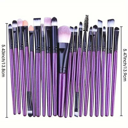 20Pcs Makeup Brush Set Eyeliner Brush Blending Brush Makeup Brushes for Cheeks Eye Cosmetic Foundation Brush Make up Brushes Set