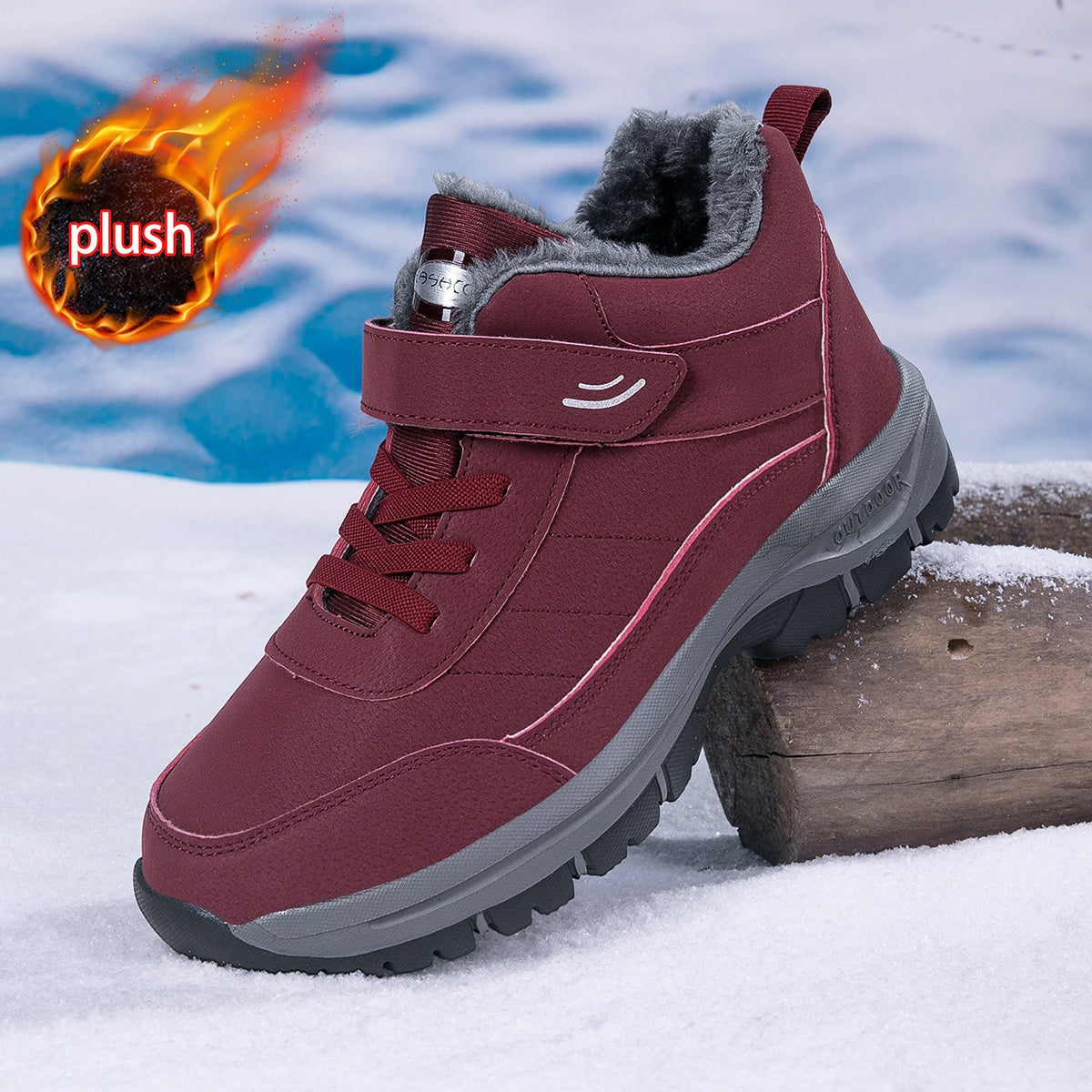 Extreme Cold Weather Snow Boots - Heavy-Duty Thermal Insulated Winter Shoes with Slip-Resistant MD Soles, Lace-Up Mountaineering Boots for Men & Women - Available in Multiple Sizes (Black/Gray Accent) - Ideal for Ice Climbing