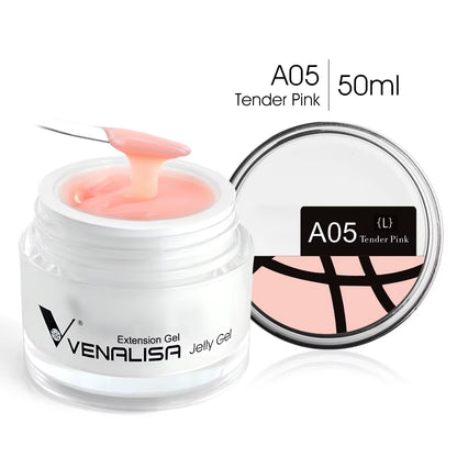 50Ml TPO FREE Rose Pink Jelly Gel Extension Nail Salon Professiona Used Self Leveling Transparent Gel Nail Gel Polish