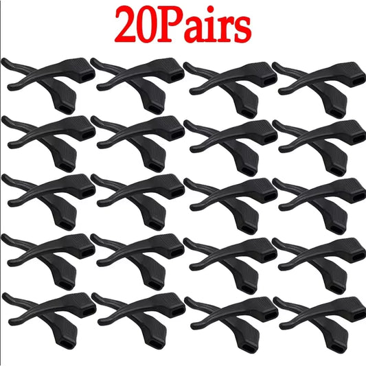 Silicone Anti-Slip Ear Hooks Holder for Glasses Black/Transparent Elastic Eyeglasses Retainer Holders Eyewear Accessories