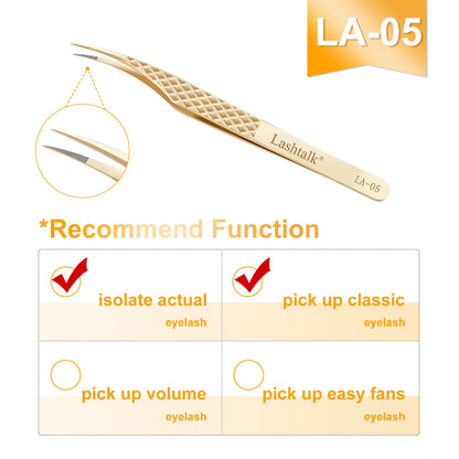 Eyelash Extension Tweezers Makeup Tools from Nagaraku Stainless Steel Non-Magnetic Volume Fakelashes Supplies Accurate