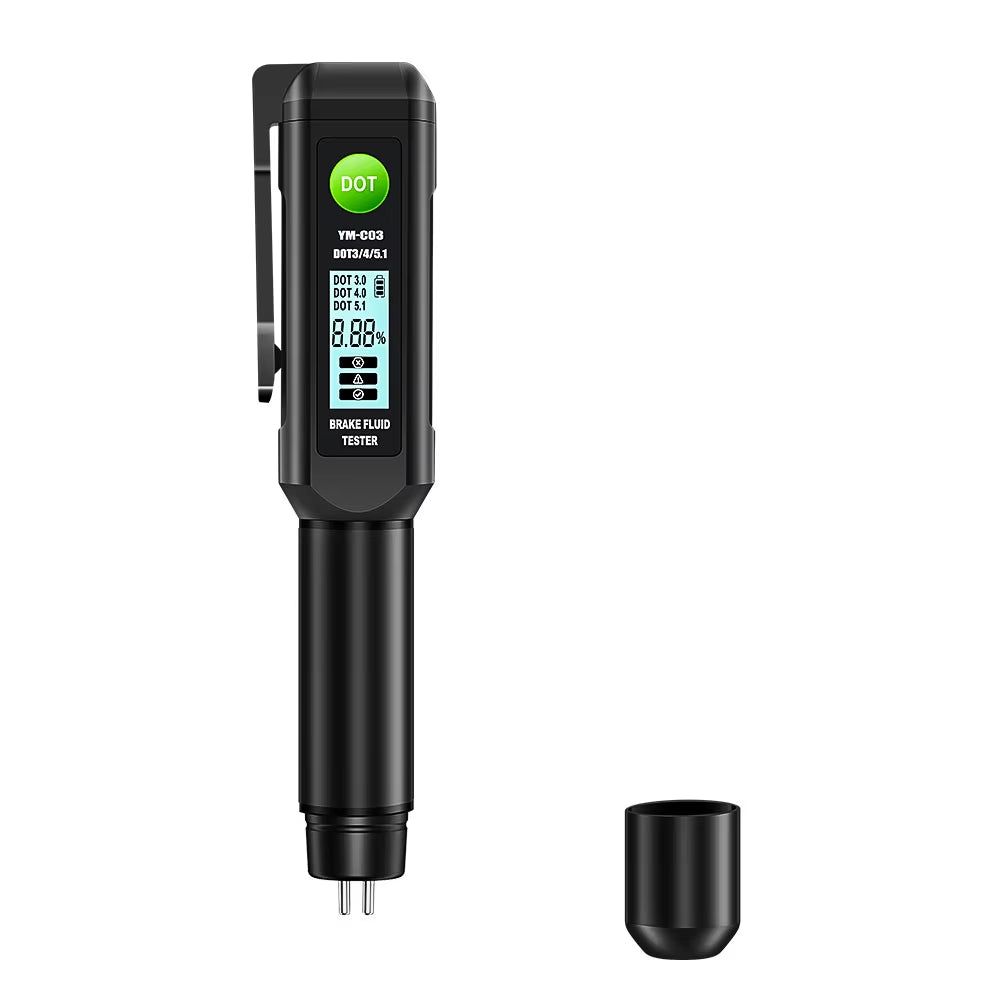 Brake Fluid Tester DOT 3.0/4.0/5.1 HTN Display Screen High-Precision Probe Brake Oil Detection Pen Automotive Brake Fluid Tools