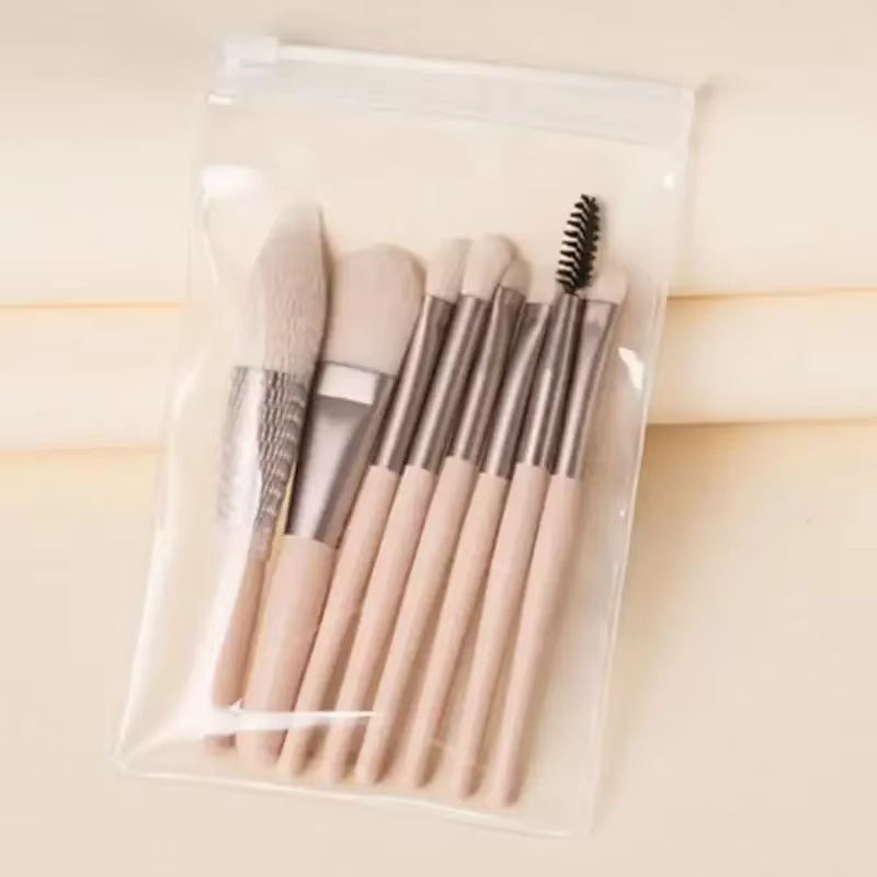 8Pcs Professional Makeup Brush Set Cosmetic Powder Eye Shadow Foundation Blush Blending Concealer Beauty Make up Tool Brochas