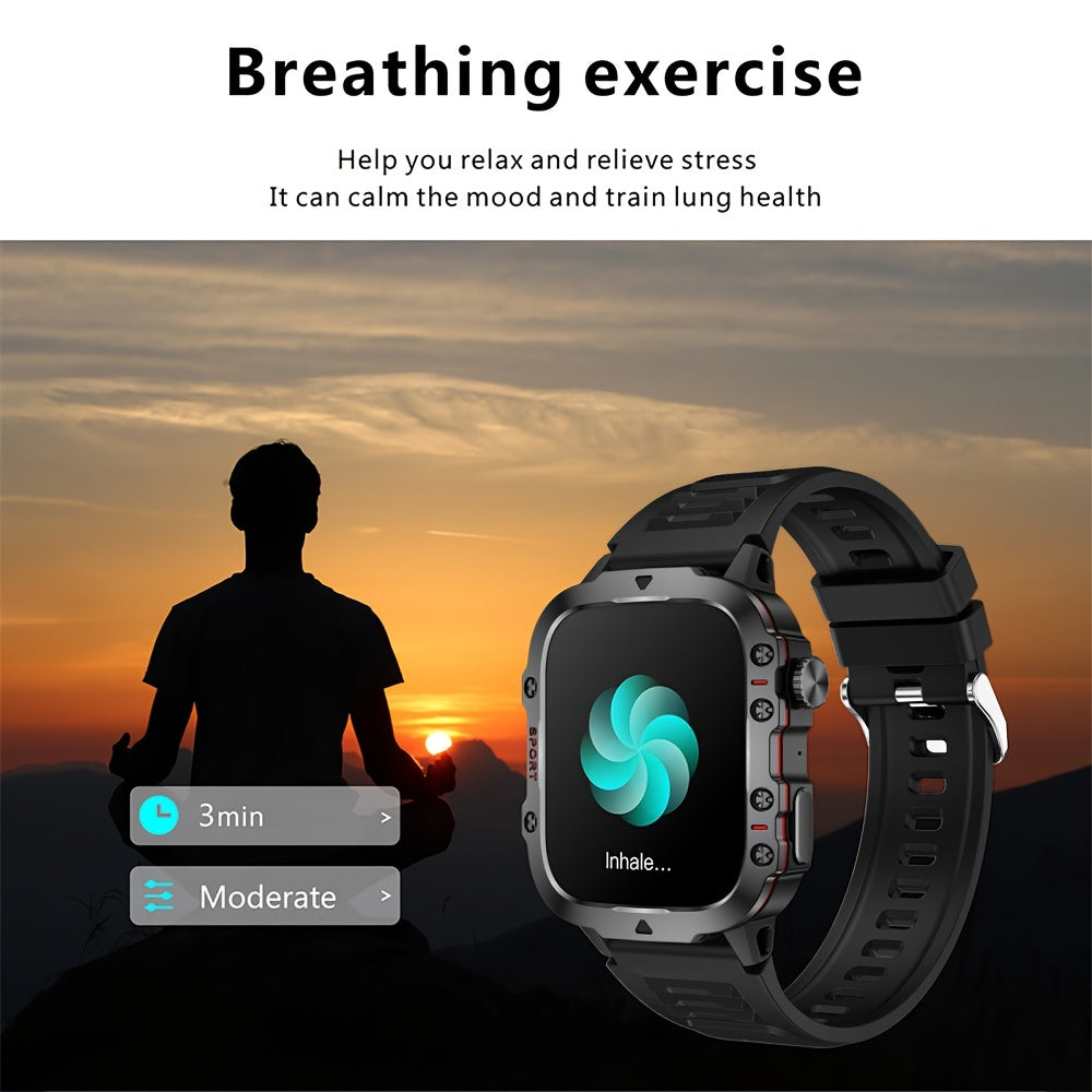 1pc Large 1.96" Touch Screen Smartwatch Pro - Multi-Sport Fitness Tracker, Answer/Make Calls, Message Notification, AI Control, Wireless Call, Heart Rate Monitor, Sleep Tracker, and More Beauty World Shop
