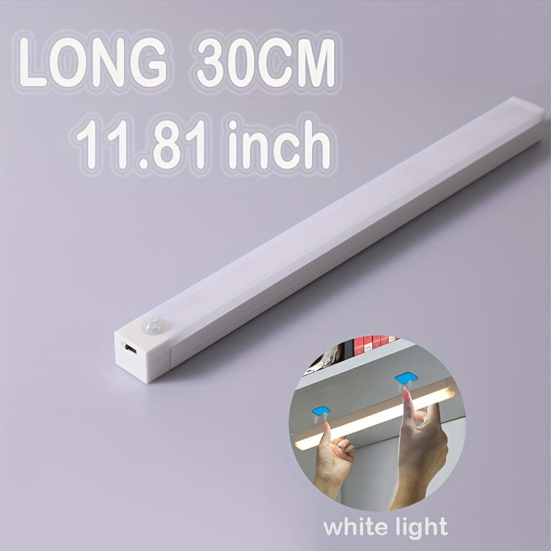 Rechargeable Motion Sensor LED Light Strip with Human Body Detection, Magnetic Adhesive & USB-Powered Smart Lighting - Cordless Floor/ Ceiling/ Wall Light for Kitchen, Wardrobe, Stairs, Hallway - Energy-Efficient LED Tube Lig Beauty Fashion