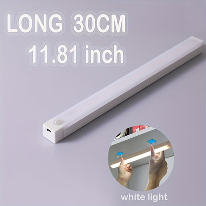 Rechargeable Motion Sensor LED Light Strip with Human Body Detection, Magnetic Adhesive & USB-Powered Smart Lighting - Cordless Floor/ Ceiling/ Wall Light for Kitchen, Wardrobe, Stairs, Hallway - Energy-Efficient LED Tube Lig Beauty Fashion