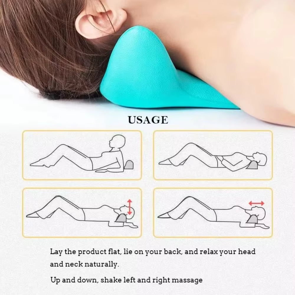 Massage Pillow Cervical Traction Cervical Muscle Relaxer Massager Shoulder Neck Traction Correction for Relief Spine Alignment