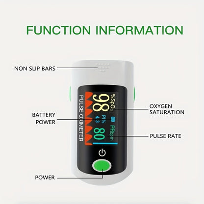 CHANG KUN Digital Fingertip Pulse Oximeter With Blood Oxygen Sensor, Monitor SpO2 And Heart Pulse Rate And Perfusion Index For Home Use Or Sport Battery Powered Beauty World Shop