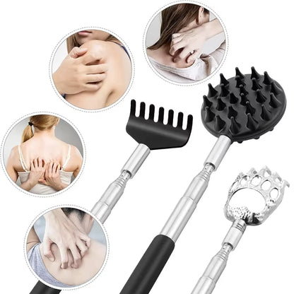3/1Pcs Back Scratcher Telescopic Scratching Back Scratcher Massager Kit Scraper Extendable Telescoping Itch Massage Relaxation