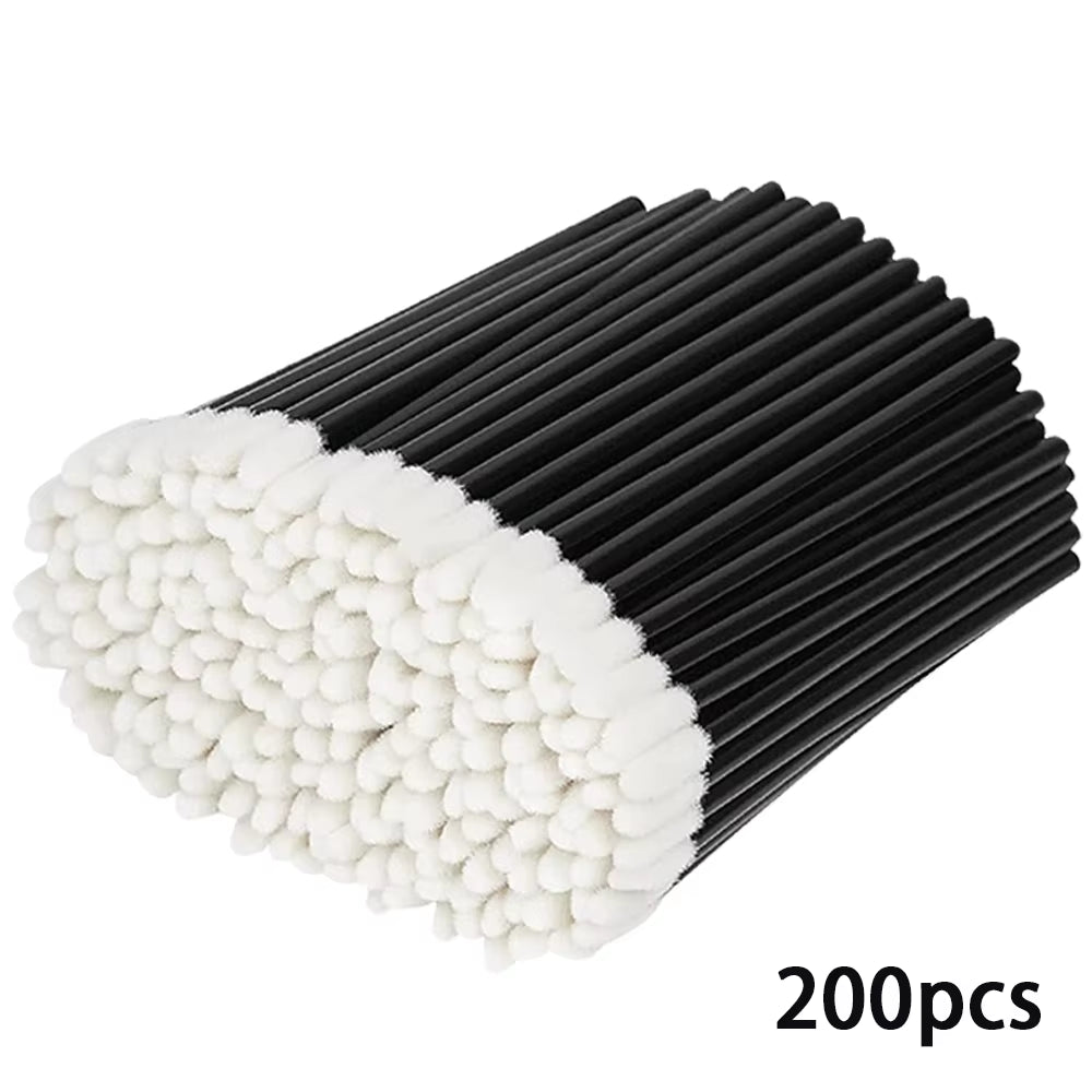 100/200Pcs Lip Wands Applicators Disposable Lip Brushes Lipstick Brush Mascara Applicator Gloss Wands Eyelash Extension Tool