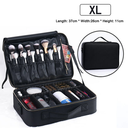Professional Cosmetic Bag for Women Leather Cosmetic Bags Waterproof Oxford Large Capacity Travel Makeup Case for Makeup Artist
