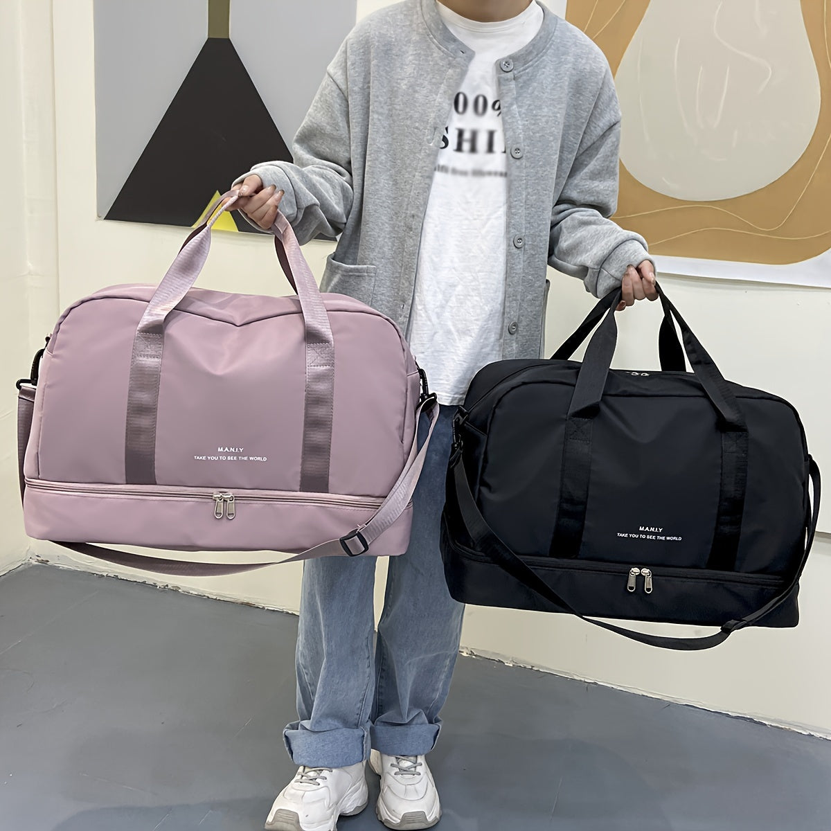 Versatile Carry-On Duffle Bag with Large Capacity and Lightweight Design - Perfect for Travel, Sports, and More Beauty Fashion