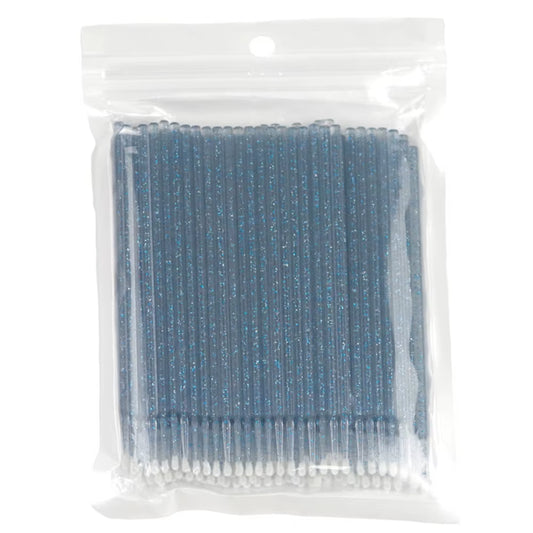 100Pcs Eyelash Cleaning Brushes Micro Cotton Swab Individual Removing Makeup Brush Eyelashes Microbrush Beauty Clean Tools