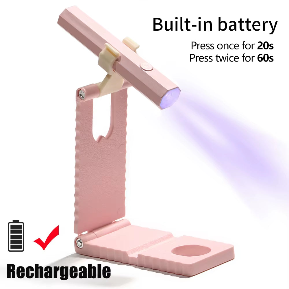 Portable Handheld Mini Nail Lamp for All Gel Polish Quick Dry USB Nail Dryer Machine UV LED Nail Lamp Mini Flashlight Pen