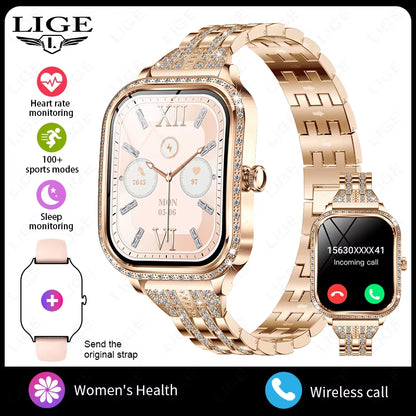 Smart Watch Women Waterproof Bluetooth Call Sports Fitness Heart Rate Monitor Smartwatch Mujer Digital Women'S Smartwatches