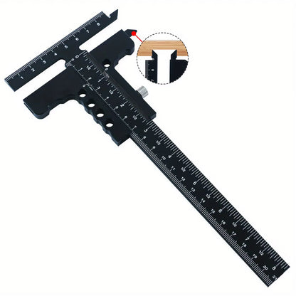 Woodworking Scriber Gauge - Aluminum Alloy Sliding Marking Gauge,T-Square Scribing Measuring Marking Framing Ruler Tool