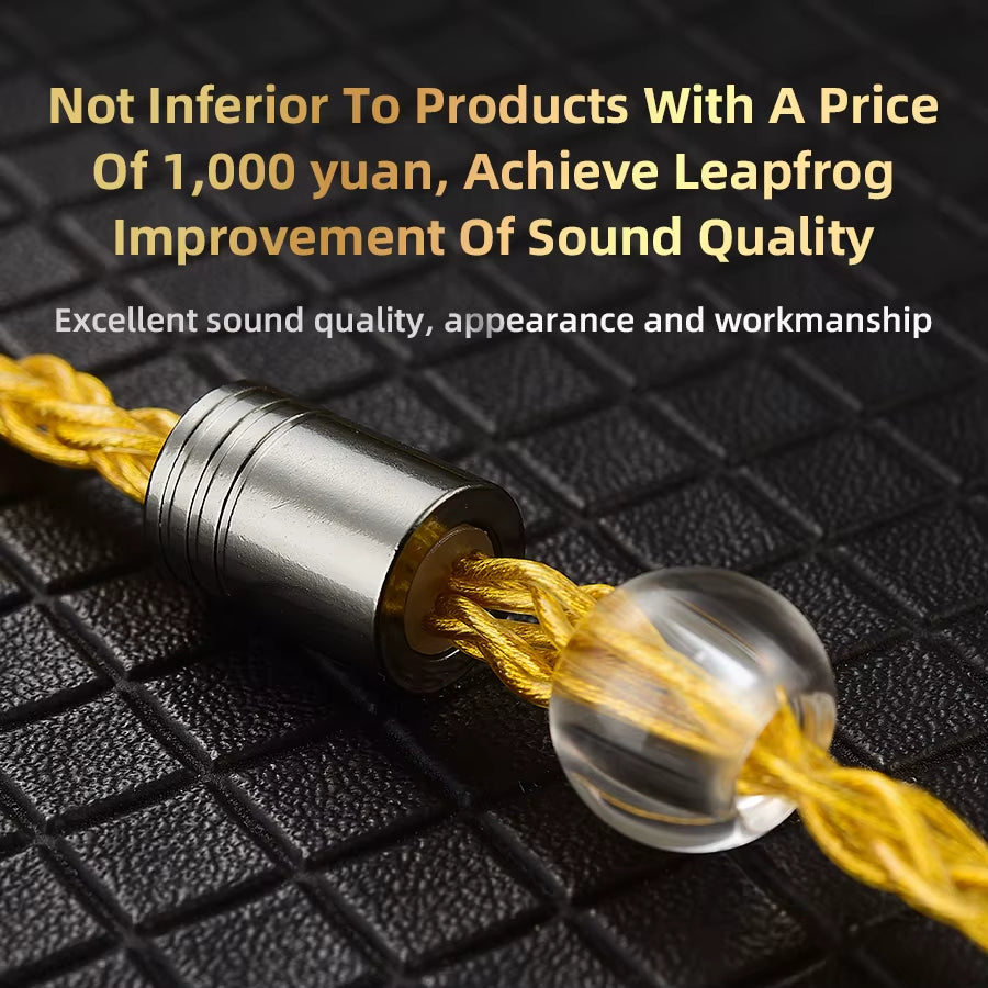 QKZ T1 Earphone Cable QDC Type Copper Silver-Plated Upgrade Cable 3.5Mm Wired Headphones for KZ ZSN PRO ZS10 Pro EDX TRN CCA