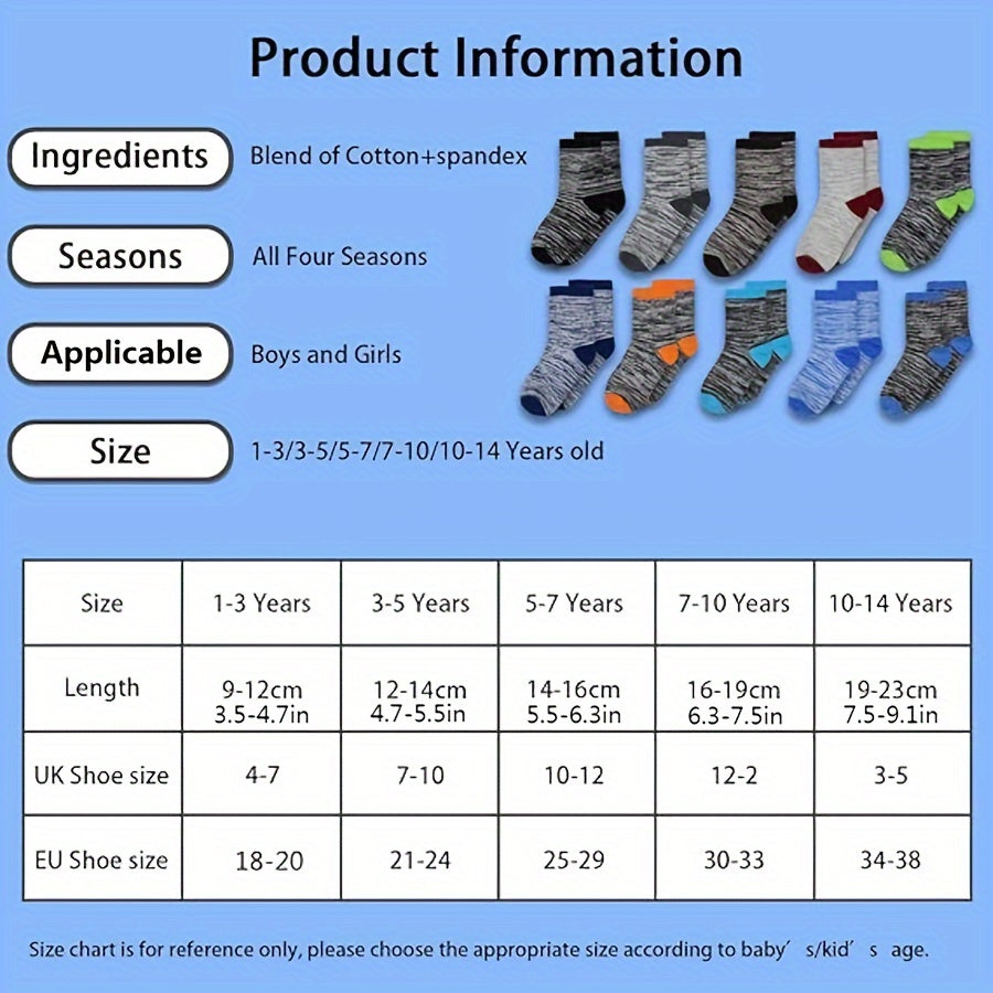 12 Pair Of Boy's Mid Crew Sport Socks, Sweat-absorbing Comfy Breathable Socks For Boy's Basketball Training, Running Outdoor Activitiess Beauty World Shop
