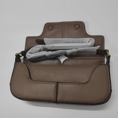2025 French Luxury and Fashionable One Shoulder Underarm Handbag, Cowhide Commuting Handbag, Casual and Simple French Stick Bag