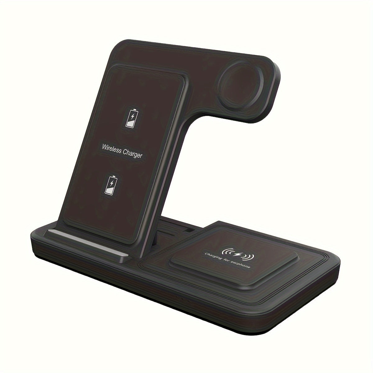 TIMESS-Wireless Charging Station 3-in-1 Standard 15W Fast Mag-Safe Charger Stand with QC3.0 Adapter, Suitable for iPhone 15 14 13 12 11 X 8 Pro Max/Pro/Mini/Plus, for iWatch Ultra 9/8 7/6/5/4/3/2, for Airpods 3/2 Beauty Fashion