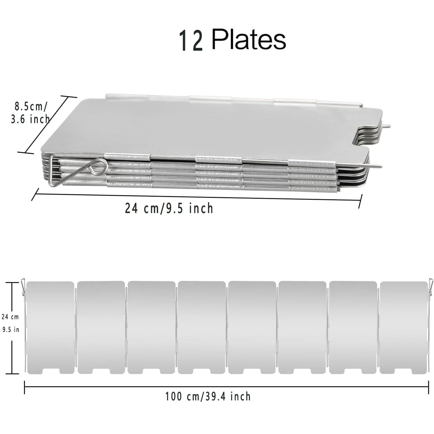Tall Stove Windscreen-Gas Burner Windshield- Aluminum Camping Stove Compact Folding,Outdoor Cooker Butane Burner Wind Shield