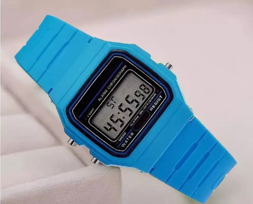 Sport LED Digital Watches for Men Simple Small Square Dial Electronic Watch Silicone Band Fashion Casual Mens Watch Montre Homme