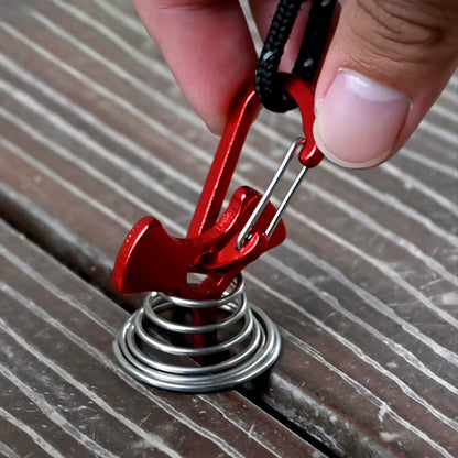 TARKA Camping Tent Pegs Deck Floor Nail Fish Bones Board Spring Nail with Rope Bucklestentnails Campingtent Supplies Accessories