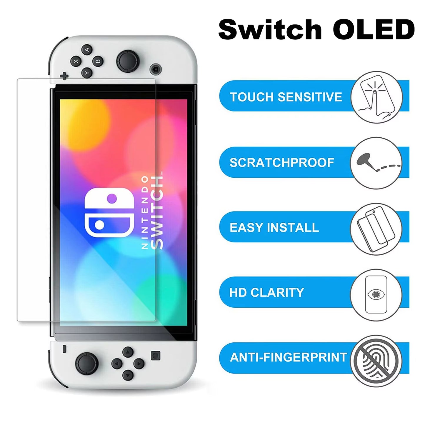 For Nintendo Switch Oled Case Bundle Bag Pack Game Accessories Kit Hard Shell Travel Storage Bag Joycon Protective Cover Grip