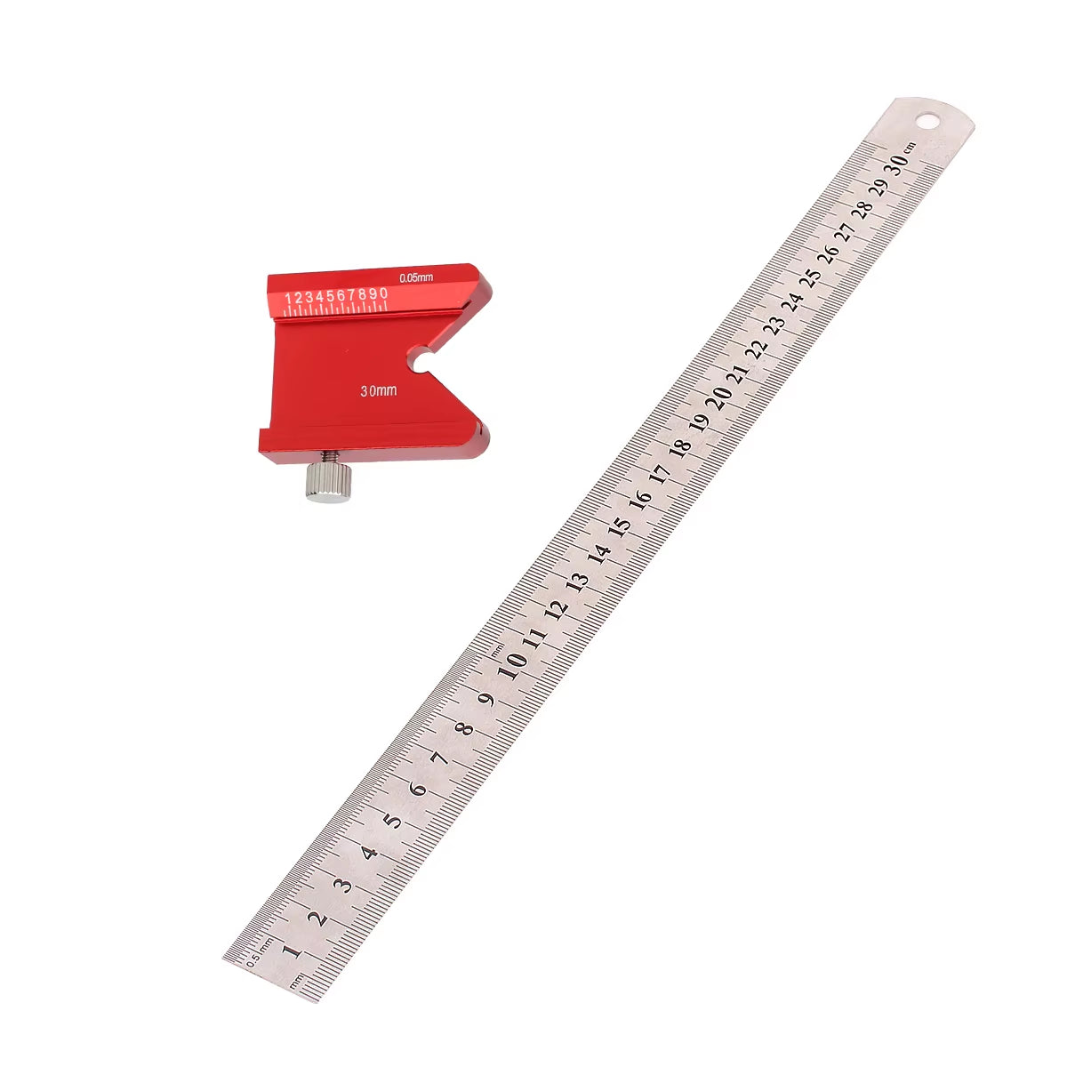 45/90Angle Steel Ruler Positioning Block Stop Angle Scriber Line Marking Gauge Steelruler Fixed Limit Woodworking Measuring Tool