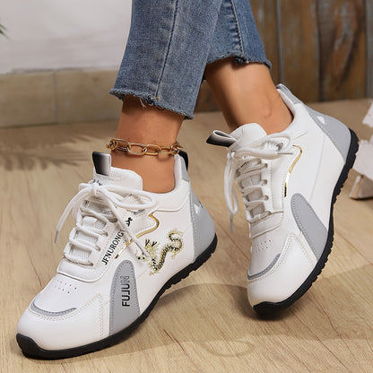 Comfortable Cartoon Trendy Style Women's Fashion Sneakers, Casual Low Top Sport Shoes