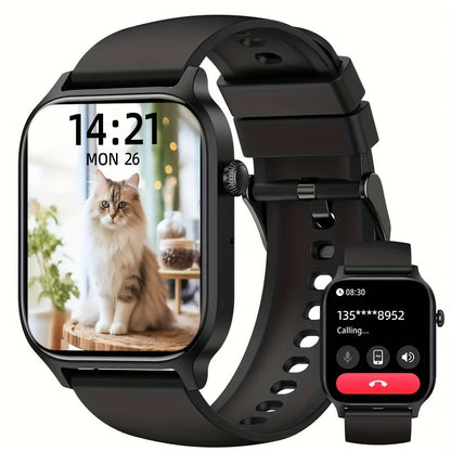Smart Fitness Watch With 2.01" Color Screen, BT 5.3, Water Resistant, Multi-Sport Modes, Sleep Monitoring, And Fun Games Beauty World Shop