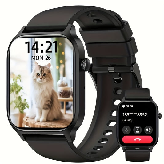 Smart Fitness Watch With 2.01" Color Screen, BT 5.3, Water Resistant, Multi-Sport Modes, Sleep Monitoring, And Fun Games Beauty World Shop