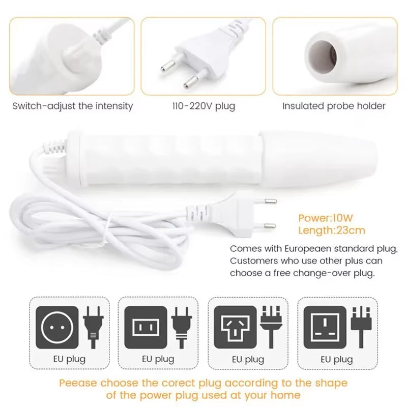 High Frequency Facial Machine 4 in 1 Handheld Electric for Face Skin Beauty Tools Portable Neon Wand Acne Treatment Therapy Wand