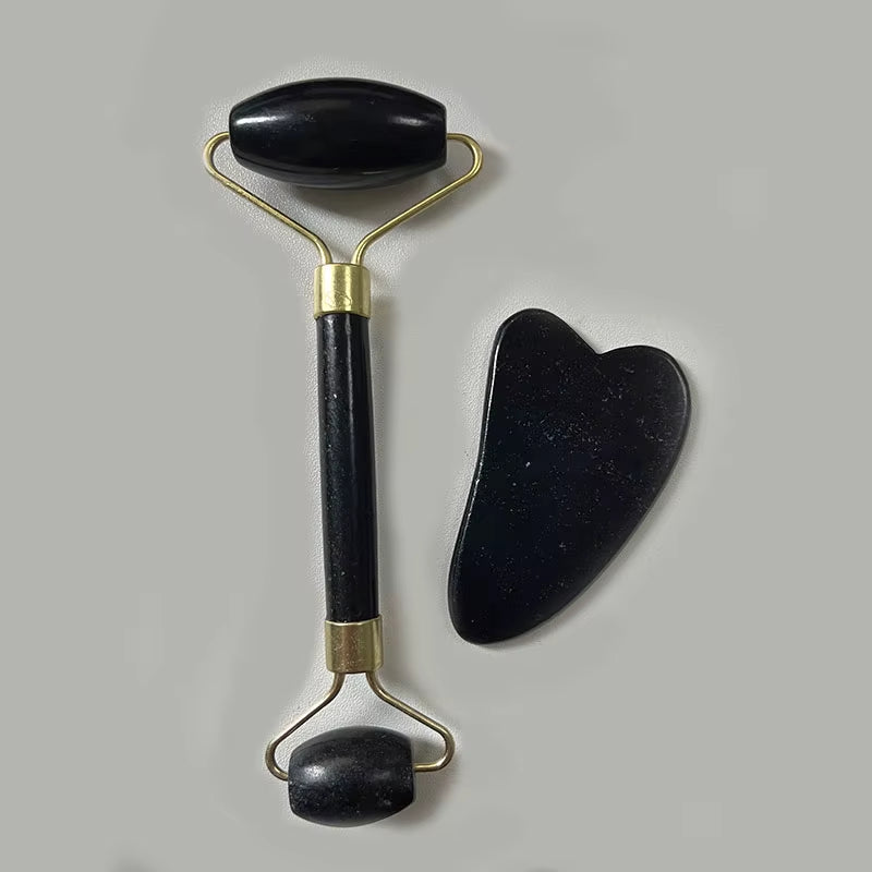 2PCS Gua Sha Facial Stone Roller for Face Stone Gowoman Gousha Tool Stone for the Face Roller Massager Gua Sha Visage LBHL07