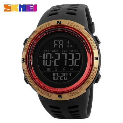 1251 Digital Watch for Men Waterproof Sports Electronic Countdown Mens Wristwatches Military Date Clock 1560 Reloj Hombre