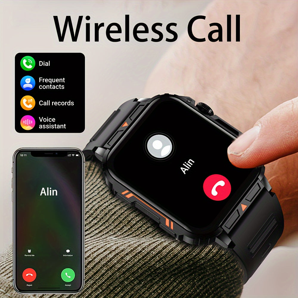 SENBONO Smart Watch for Men with SIM-Free Calling, 1.95" Large Display, 340mAh Long Battery, Wireless 5.2, High Quality, 100+ Sport Modes, Watch Faces, / Compatible Smartphone Replacement (BT8959T5)