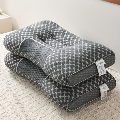 Buy 1 Get 1 Free, 2 Soft Woven Neck Massage Couple Pillows - Adjustable Ergonomic Orthotic Profile Support, High Quality Pillow Core, Detachable Pillowcase For Sleeping Comfort Beauty Fashion