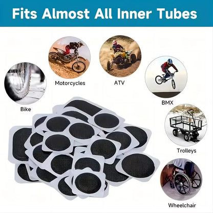 Bike Tire Repair Kit-Patches,Tire Flim,Grinding Film,Crowbar,Multifunctional Tools for Cycling Tire Patch Repair Kit