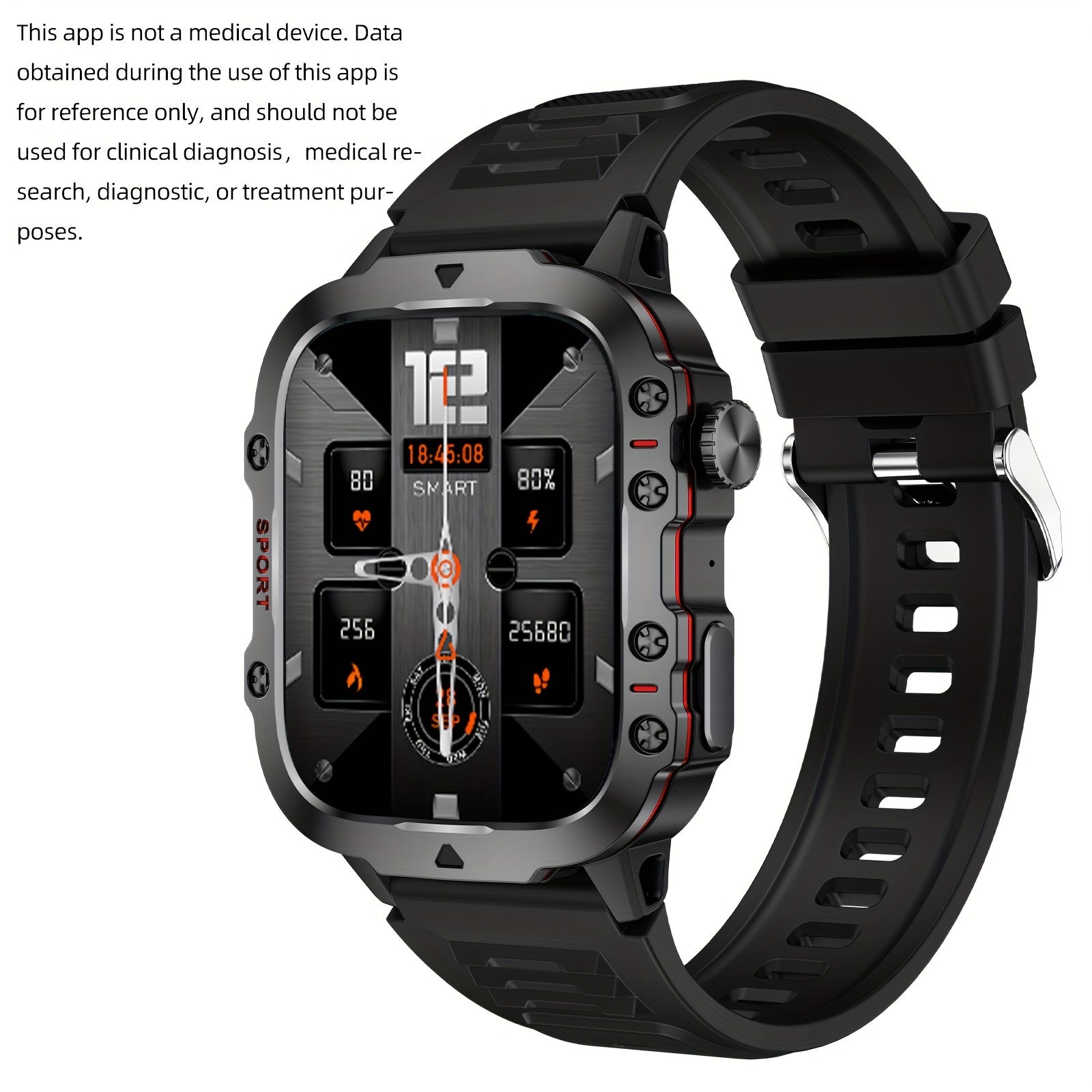 1pc Large 1.96" Touch Screen Smartwatch Pro - Multi-Sport Fitness Tracker, Answer/Make Calls, Message Notification, AI Control, Wireless Call, Heart Rate Monitor, Sleep Tracker, and More Beauty World Shop