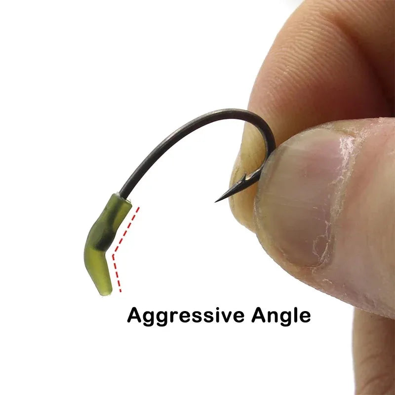 30Pcs Carp Fishing Hook Kickers D Rig Kicker Aligners Hooks Sleeves Rigs All Colors Accessories End Terminal Tackle