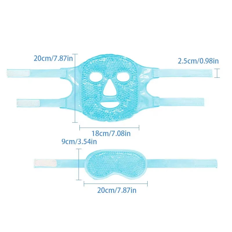 Cold Face Eye Masks Ice Face Mask Hot Cold Compress for Dark Circles Puffiness Cooling Face Masks for Women Man Skin Care Tools