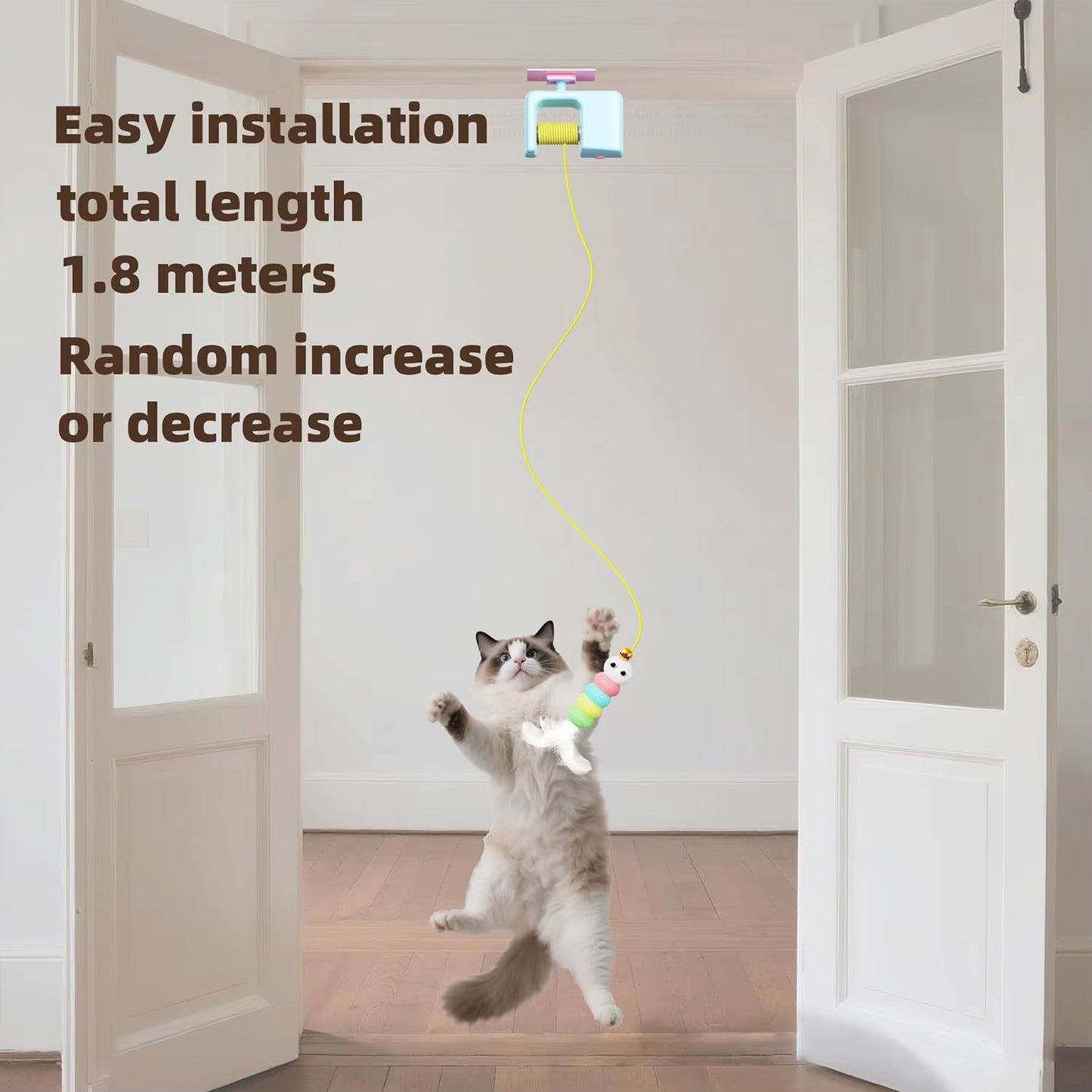 Caterpillar and Flying Bird Suitable for Self-Playing Pet Chasing Toys Interactive Cat Toys for Indoor Cats Hanging Automatic