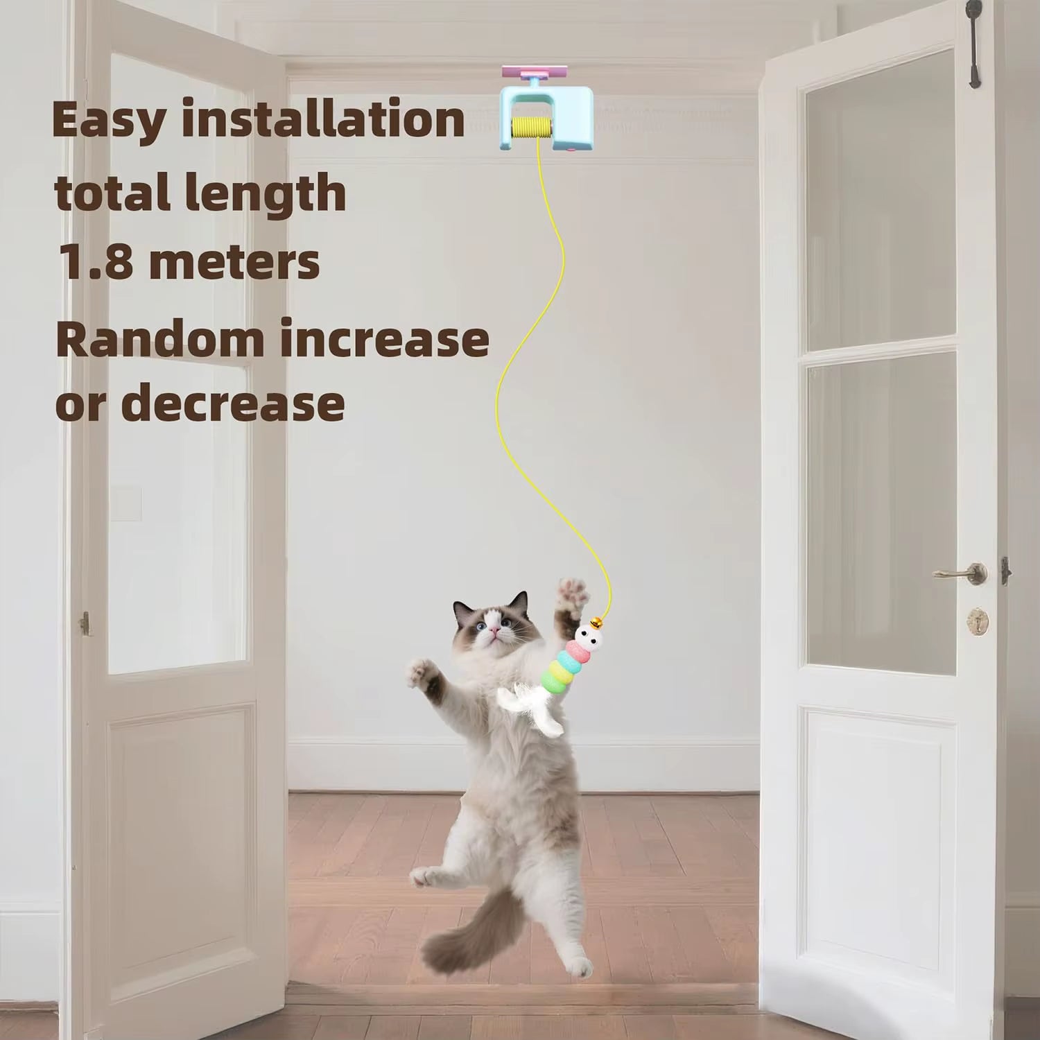 Caterpillar and Flying Bird Suitable for Self-Playing Pet Chasing Toys Interactive Cat Toys for Indoor Cats Hanging Automatic