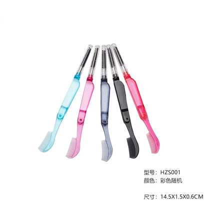 1 Pc Dual Purpose Double Head Stainless Comb Eyelash Eyebrow Comb Makeup Mascara Brushes Eyelashes Wands for Make up Tools