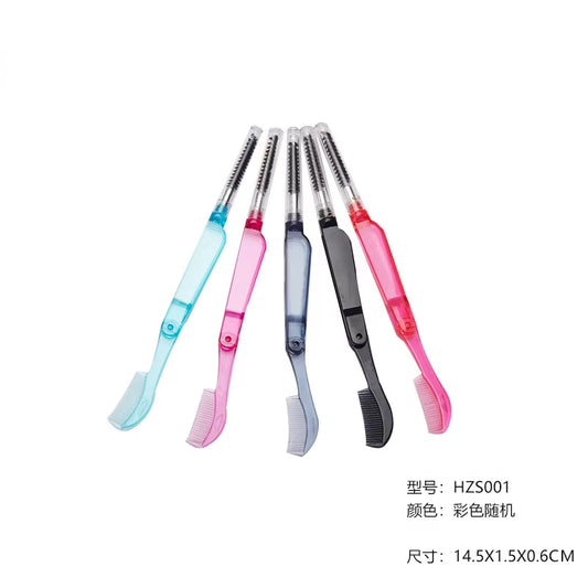 1 Pc Dual Purpose Double Head Stainless Comb Eyelash Eyebrow Comb Makeup Mascara Brushes Eyelashes Wands for Make up Tools