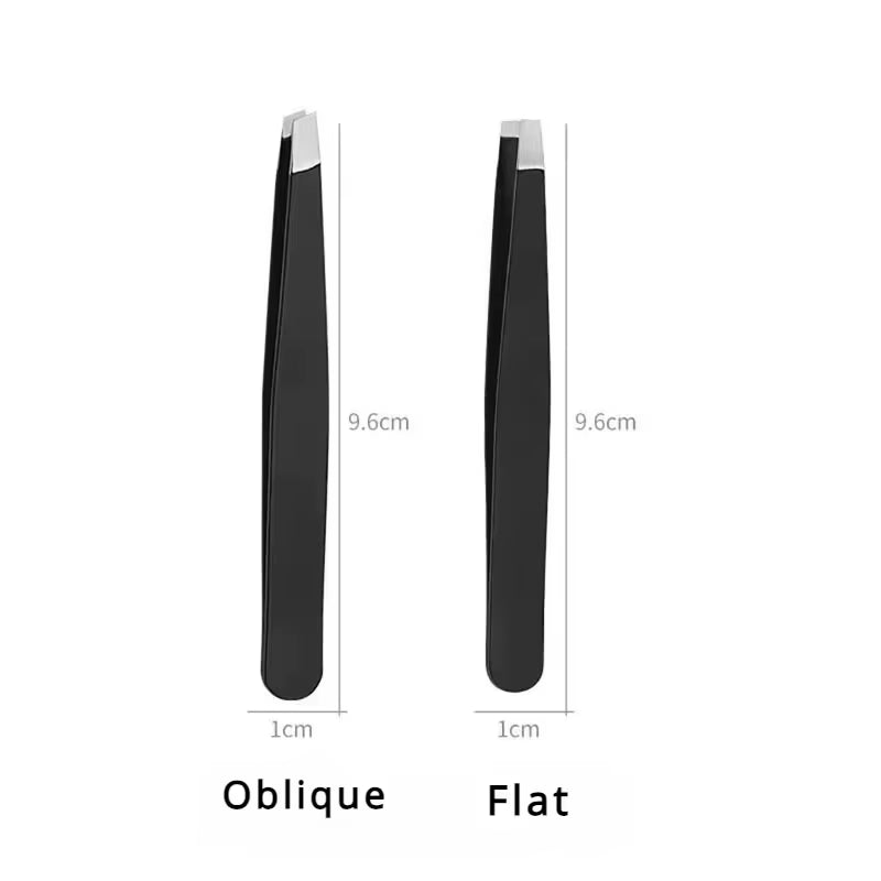 Stainless Steel Eyebrow Tweezers - Precision Hair Removal and Shaping Tool for Women and Men - Durable and Comfortable Grip